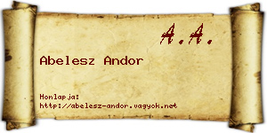Abelesz Andor névjegykártya